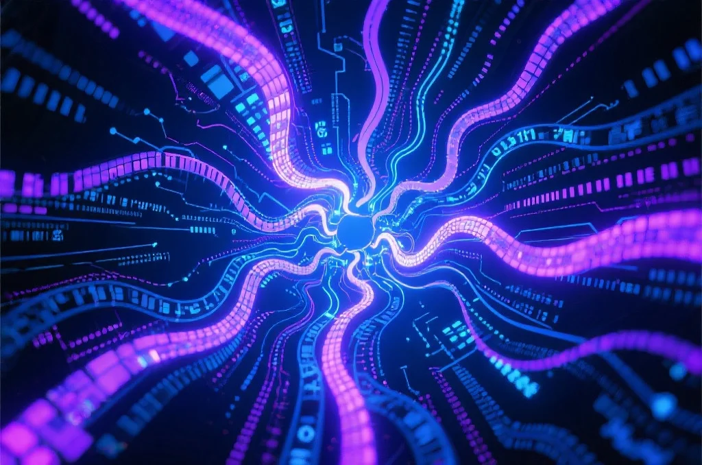 数字与数据流动的抽象艺术